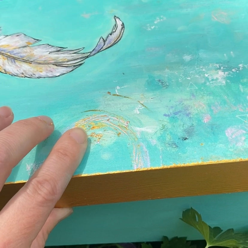 Wooden Feather Box 🪶 - Zinnia Awakens
