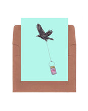 Load image into Gallery viewer, Crow Wonder card - Zinnia Awakens
