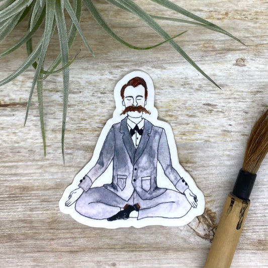 friedrich nietzsche sticker 💜 - Zinnia Awakens