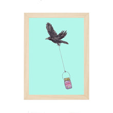 Load image into Gallery viewer, Crow Wonder card - Zinnia Awakens