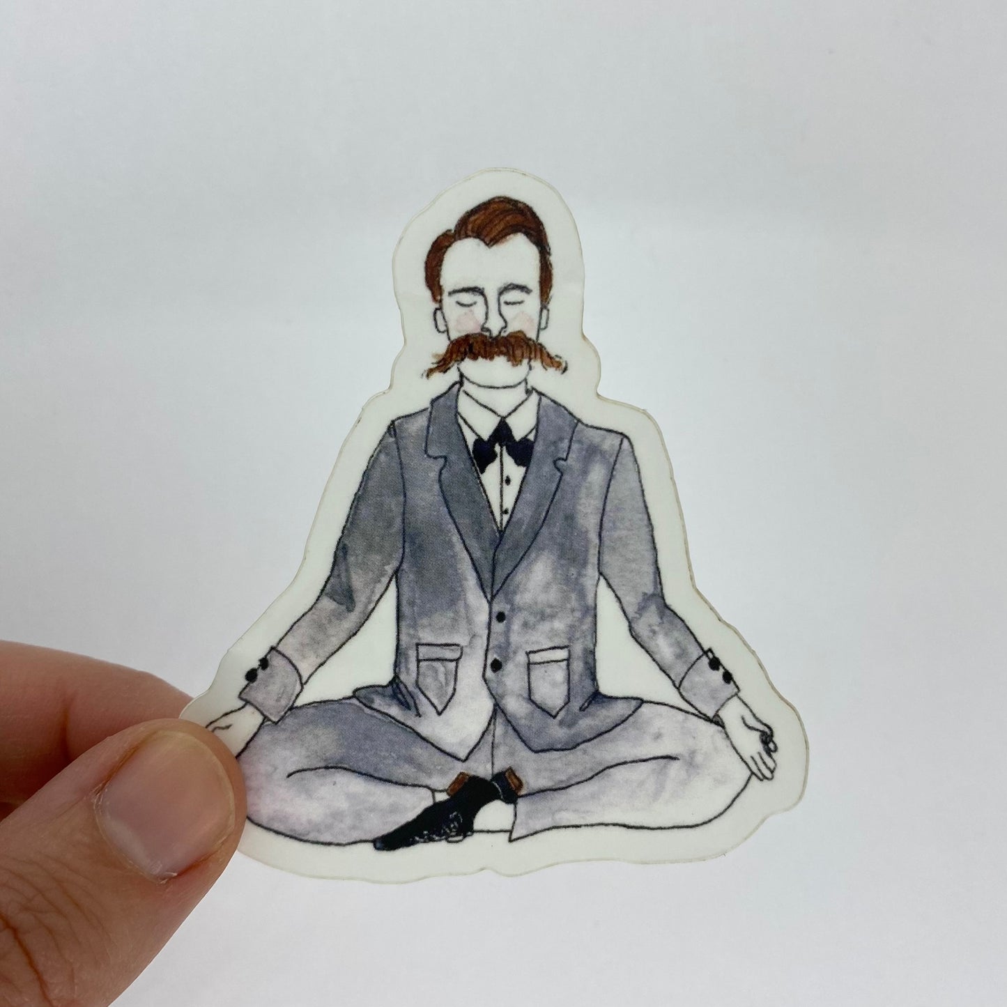 friedrich nietzsche sticker 💜 - Zinnia Awakens